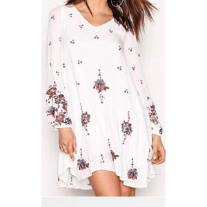 Women's Free People White Cottagecore style Long Sleeve Dress S